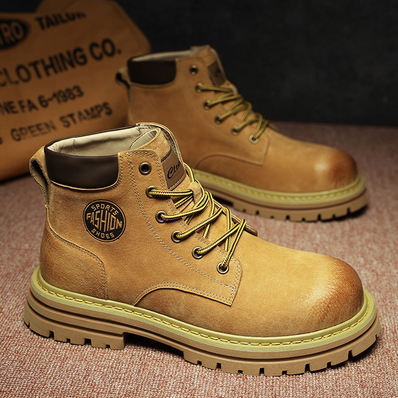 Modische Herren-Stiefel mit Plateau-Sohle