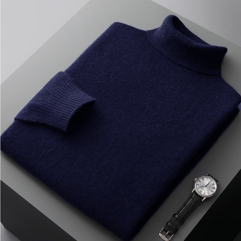 Herren-Wollpullover, Rollkragen, 350g, warm