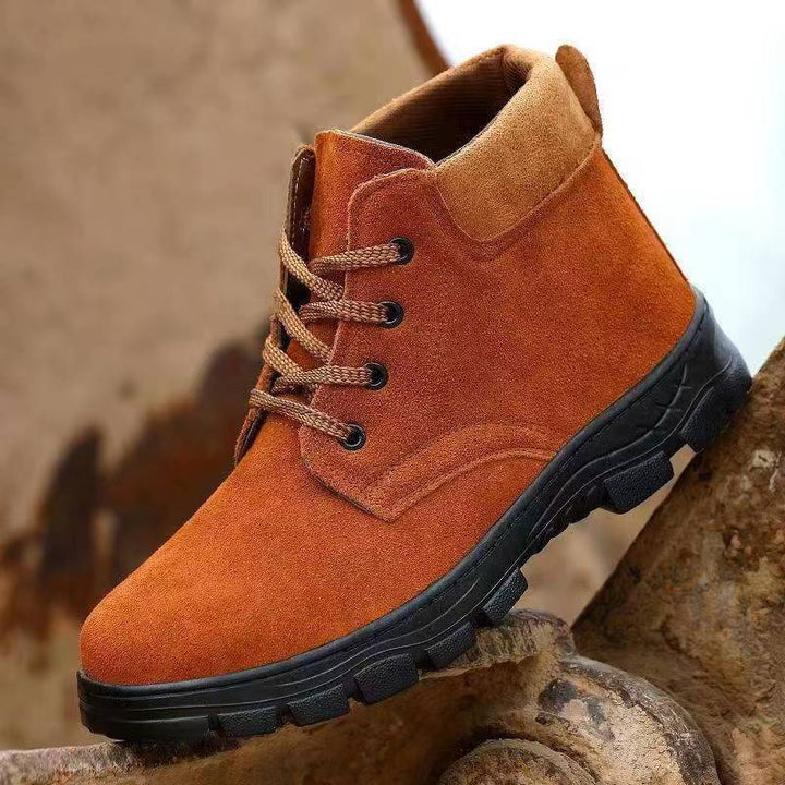 Herren-Winterstiefel aus Rindsleder mit Wollfutter