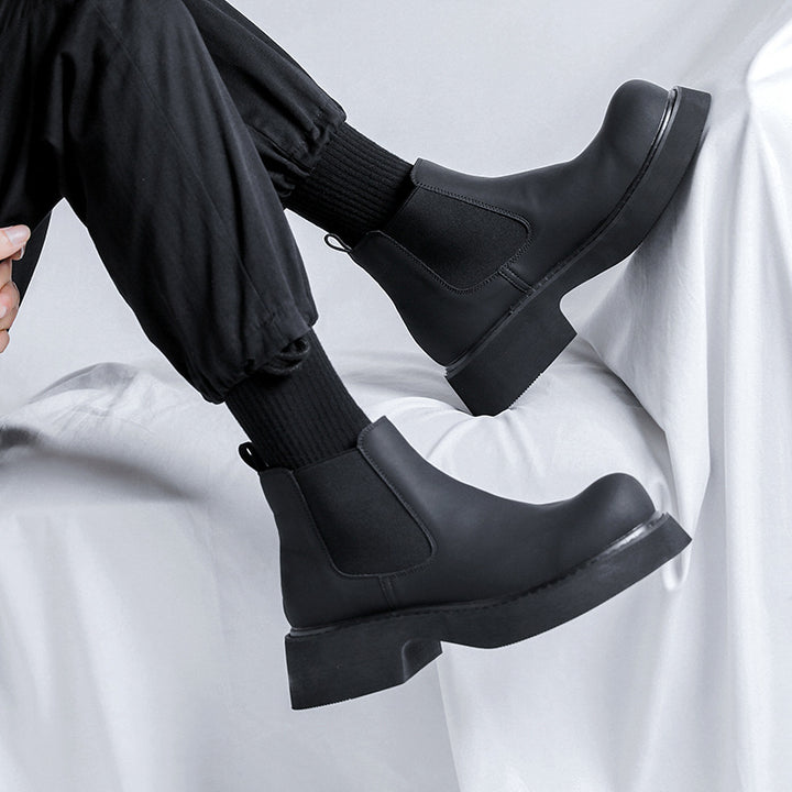 Herren Chelsea-Stiefel 3177-R mit Keilabsatz