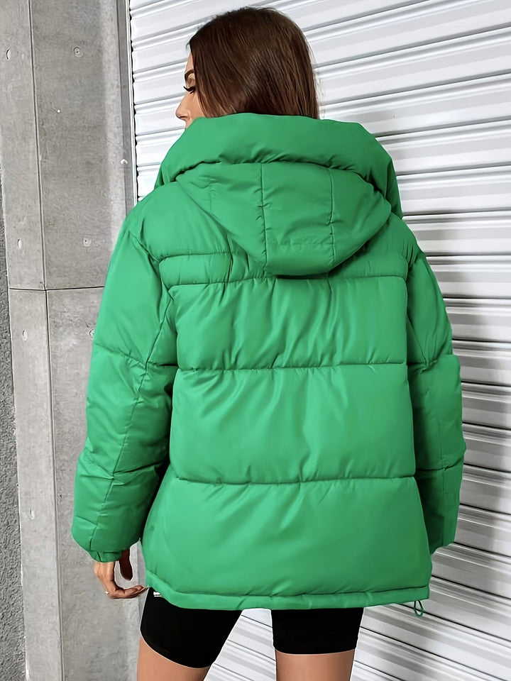 Drune | kurze warme Pufferjacke mit Kapuze für Damen - Perfekt für Outdoor-Aktivitäten