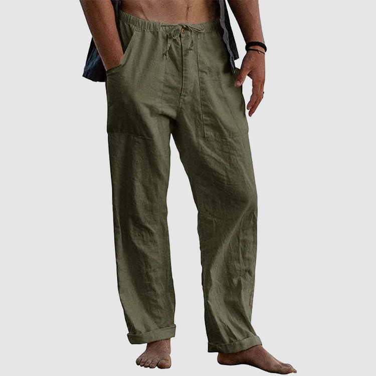 Drune | Lässige Leinenhose mit Kordelzug