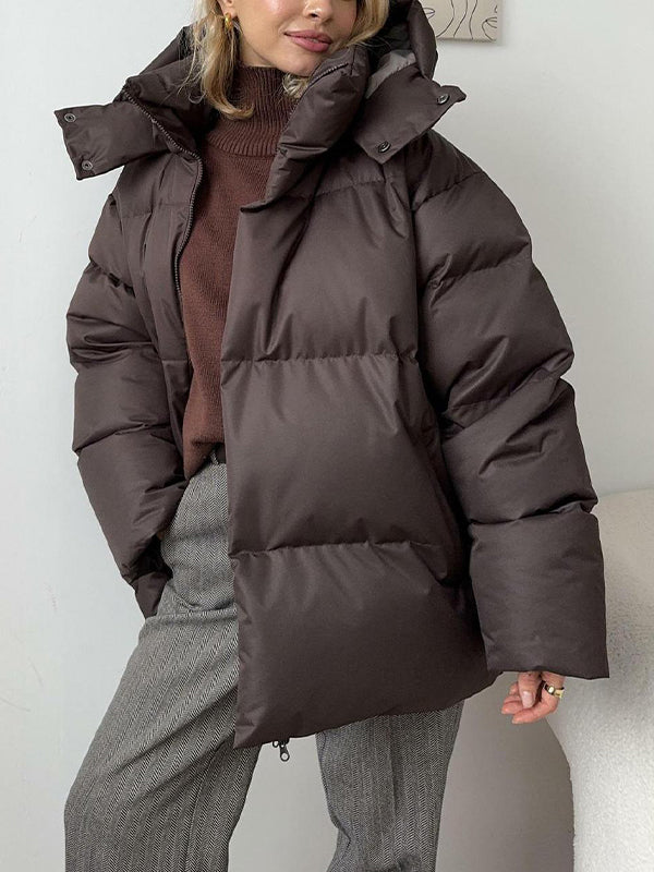 Drune | Warme Pufferjacke mit Kapuze für Damen
