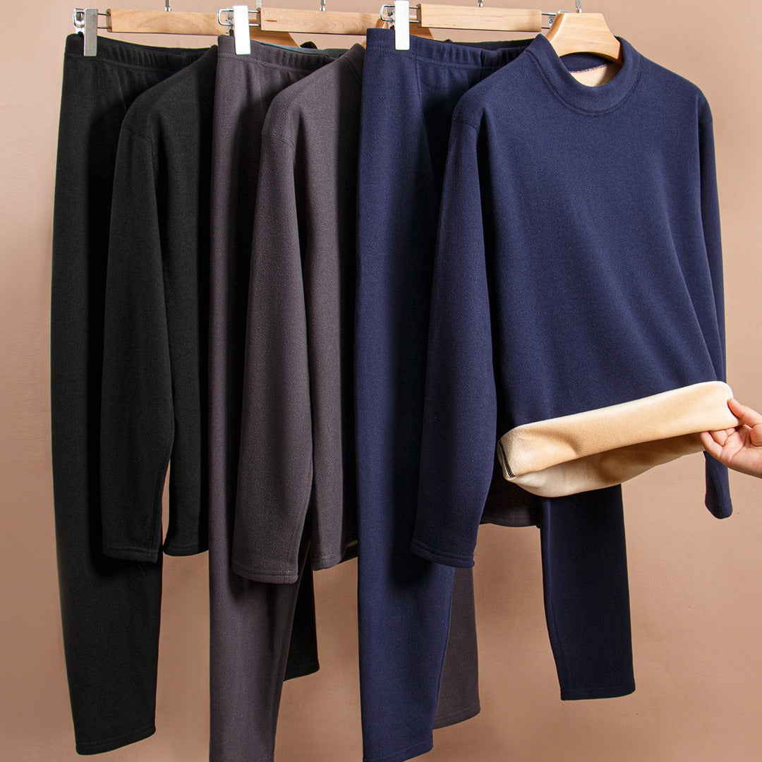 Gefüttertes Thermounterwäsche-Set für Herren, große Größen
