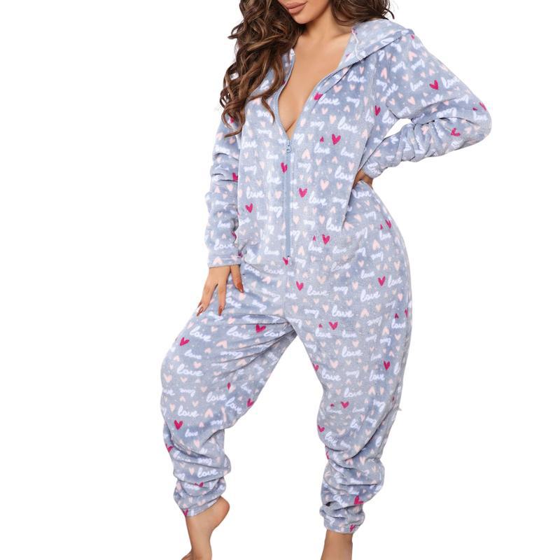 Weihnachts-Onesie aus Flanell F 19045