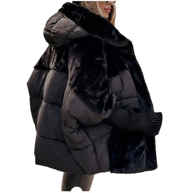 Damen-Steppjacke, locker geschnitten, mit Kontrastdetails