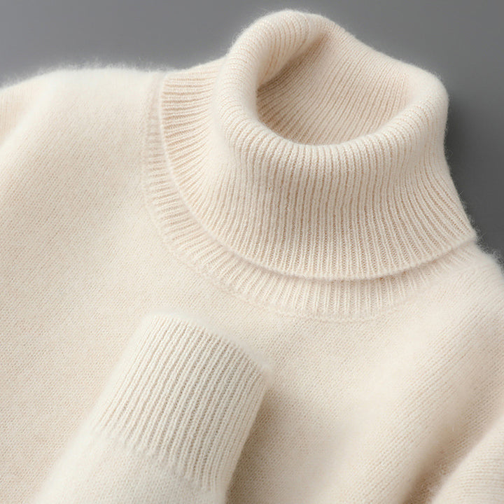 Herren-Wollpullover, Rundhalsausschnitt, 100% Wolle, dick
