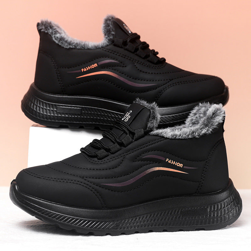 Gefütterte Herren-Winterstiefel mit dicker Sohle