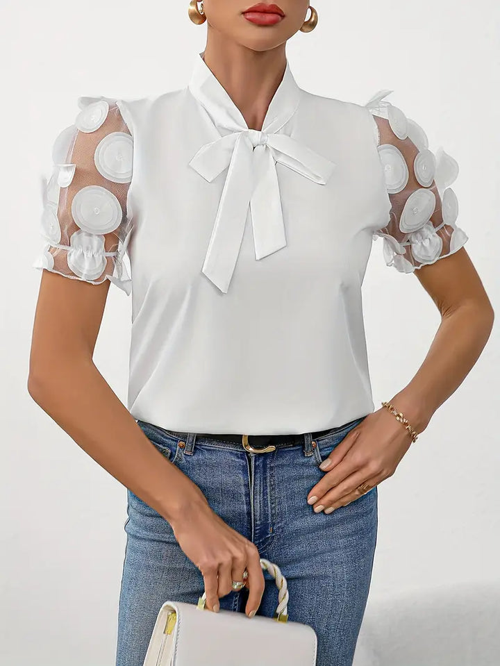 Drune | Bluse mit Transparenten Puffärmeln