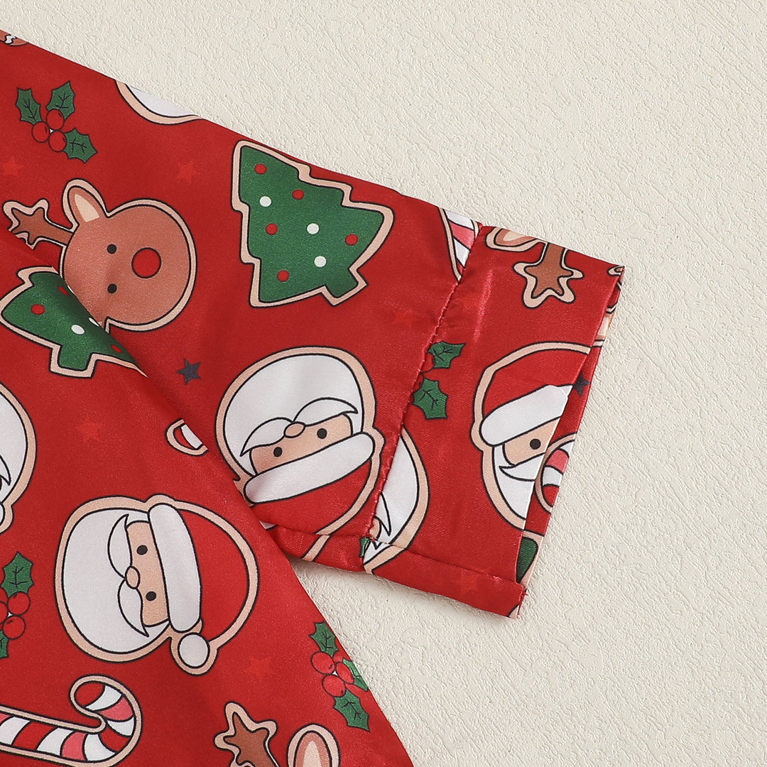 Kinder-Schlafanzug-Set mit Weihnachts-Print
