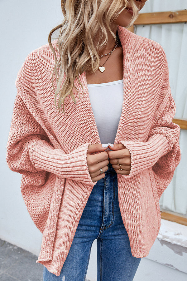 Drune | Eleganter Herbst Strickcardigan mit Dolmanärmeln für Frauen