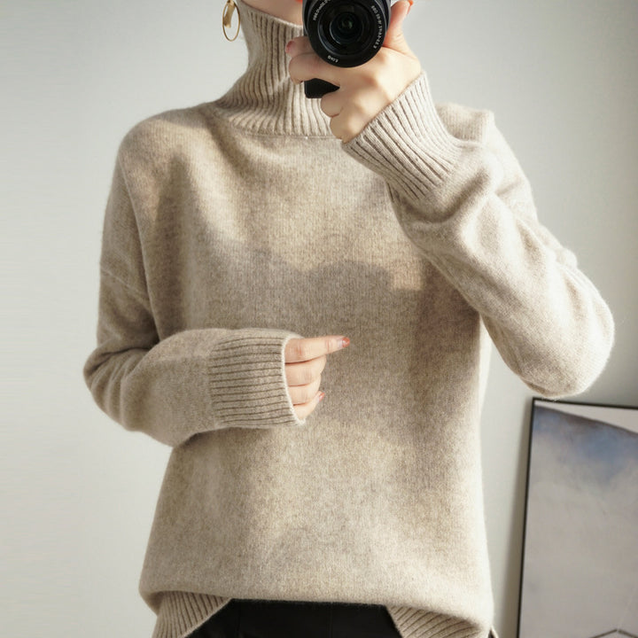 Damen-Kaschmirpullover mit Rollkragen