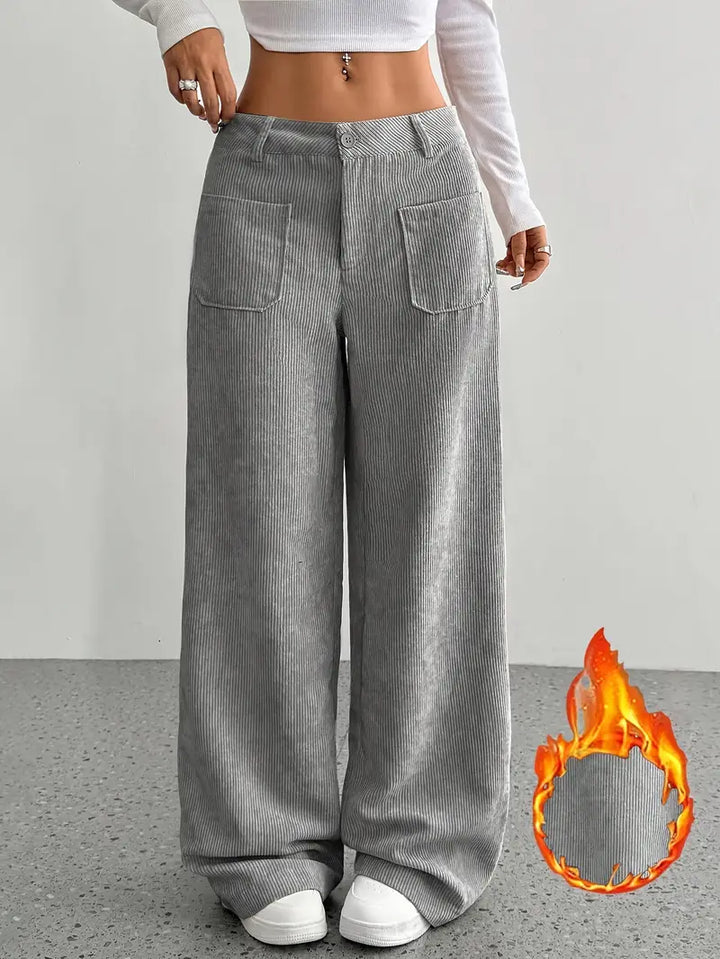 Drune | Cordhose Mit Weitem Bein Für Frauen