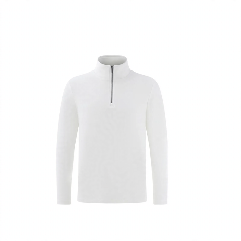 Herren-Pullover mit Stehkragen und Reißverschluss