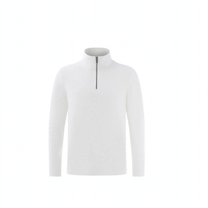 Herren-Pullover mit Stehkragen und Reißverschluss