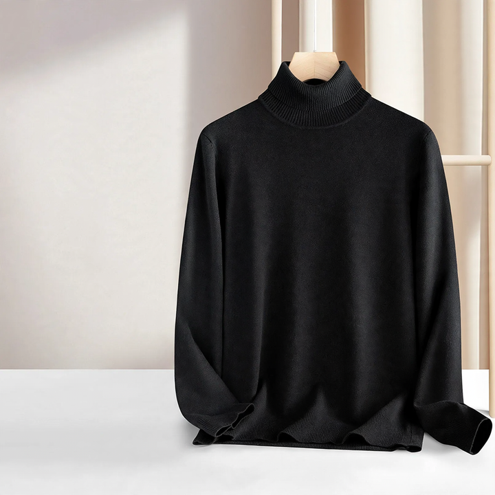 Herren Rollkragenpullover aus Wolle und Modal, warm