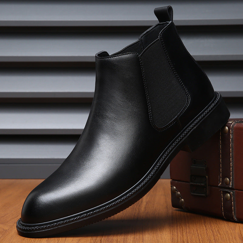 Herren-Chelsea-Boots im britischen Stil, gefüttert