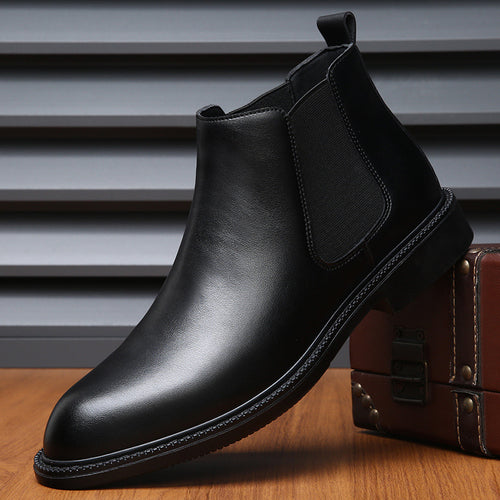 Herren-Chelsea-Boots im britischen Stil, gefüttert