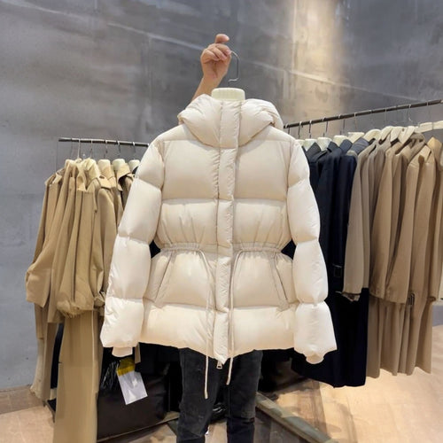 Damen-Winterjacke, tailliert, warm und elegant