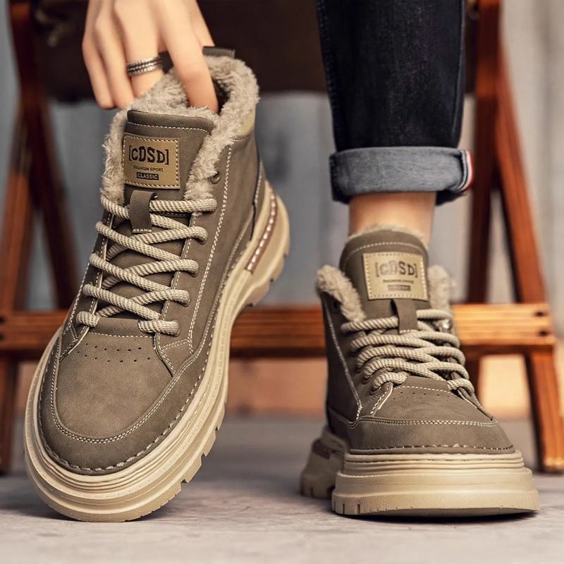 Gefütterte Herren-Stiefel, High-Top, Winter