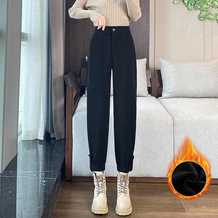 Damen-Freizeithose aus Chenille, gefüttert