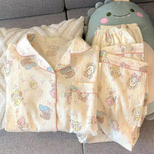Damen-Schlafanzug-Set aus weicher Baumwolle