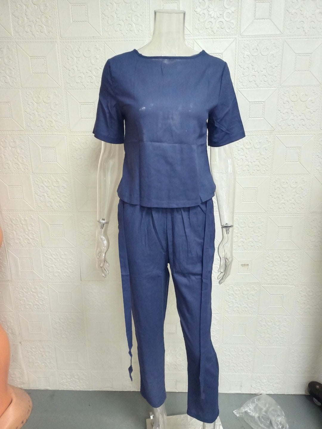 Drune | Übergroße Bluse Hose mit weitem Bein Retro zweiteiliges Set