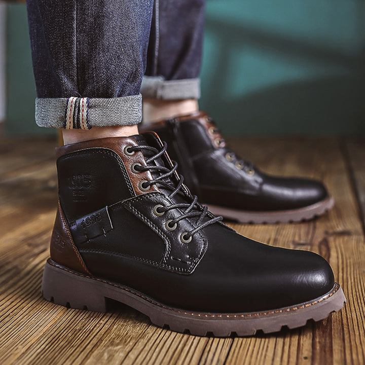 Herren-Stiefel im Retro-Stil mit Reißverschluss