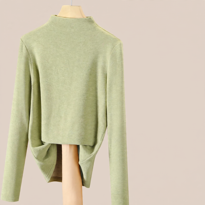Damen-Langarmshirt, gefüttert, mit Rundhalsausschnitt