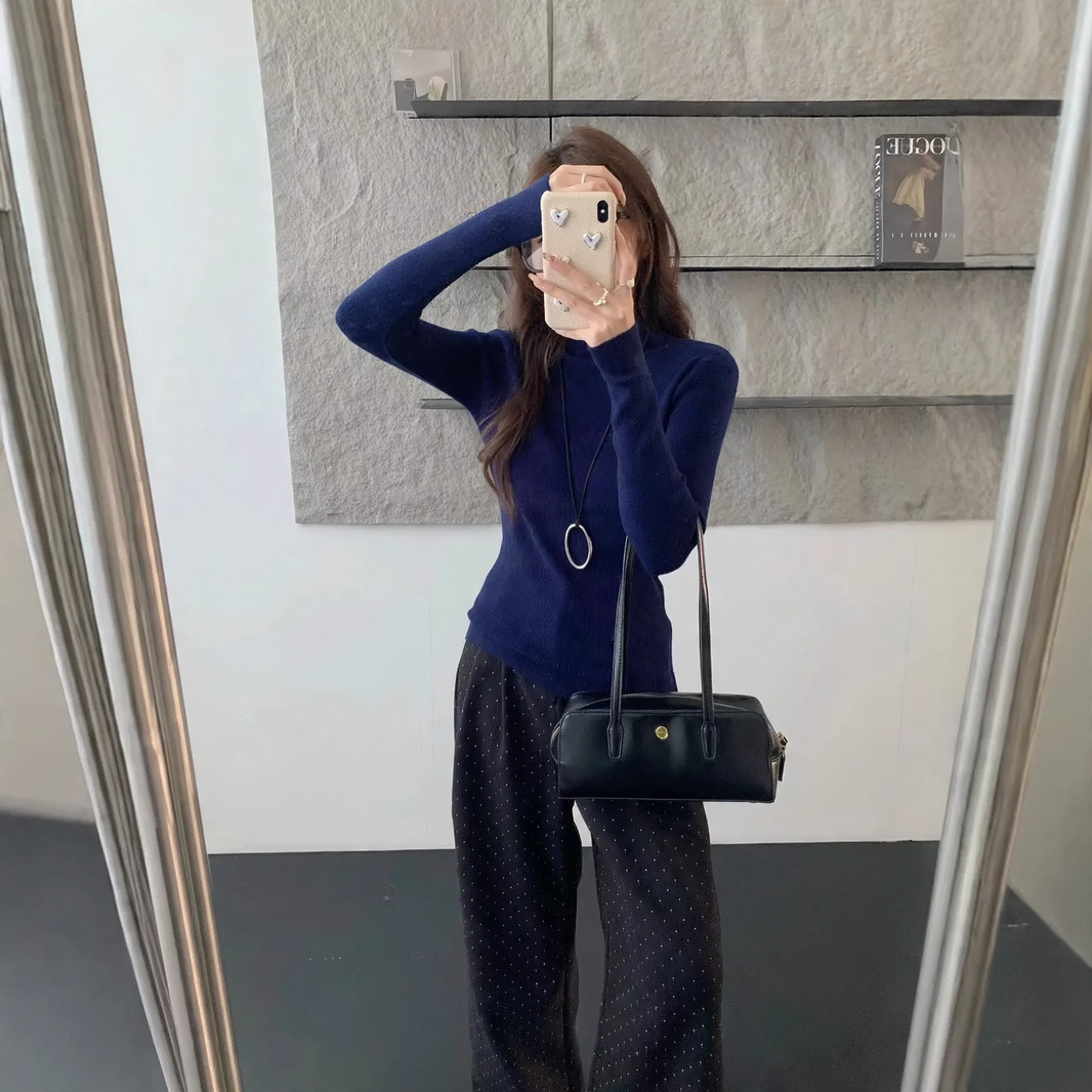 Damen-Strickpullover, figurbetont, Herbst und Winter