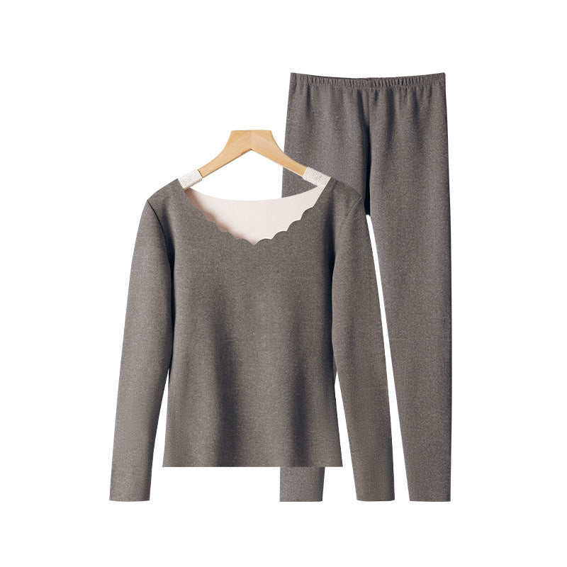 Thermo-Unterwäsche-Set mit V-Ausschnitt und Wärmefunktion