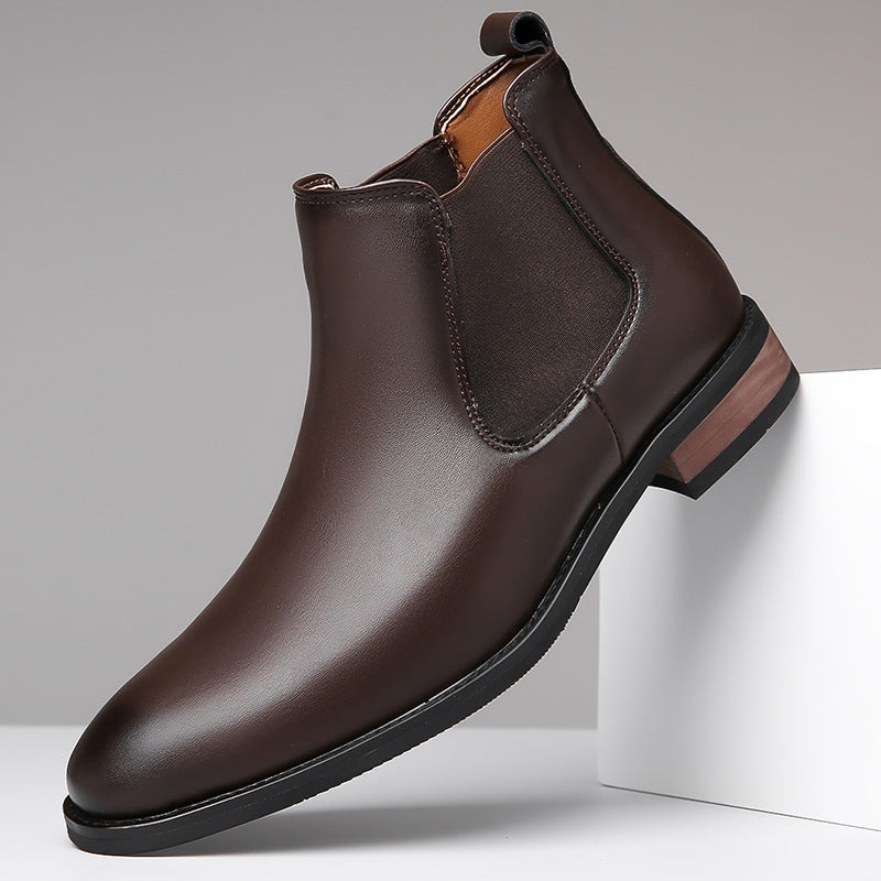 Elegante Herren-Chelsea-Boots, Lederoptik