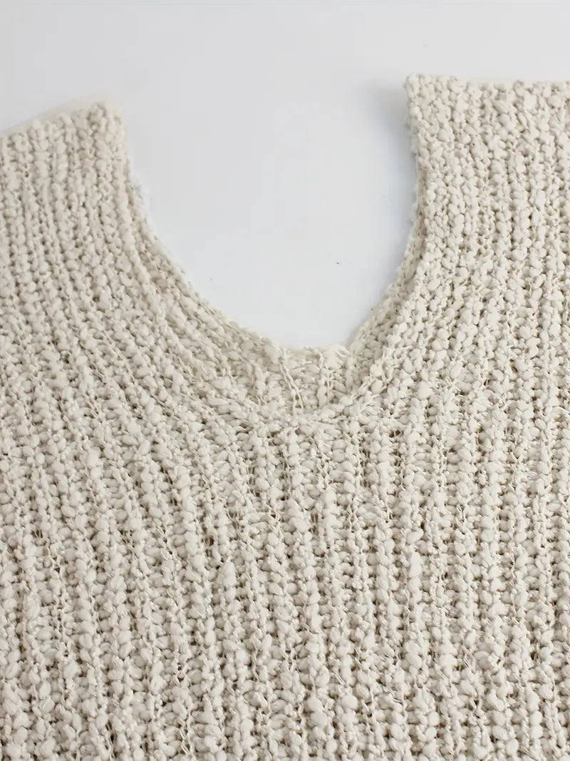 Drune | Langarm V-Ausschnitt Pullover Top