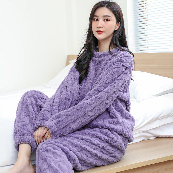 Unisex-Hausanzug, gefüttert, warmes Winter-Set