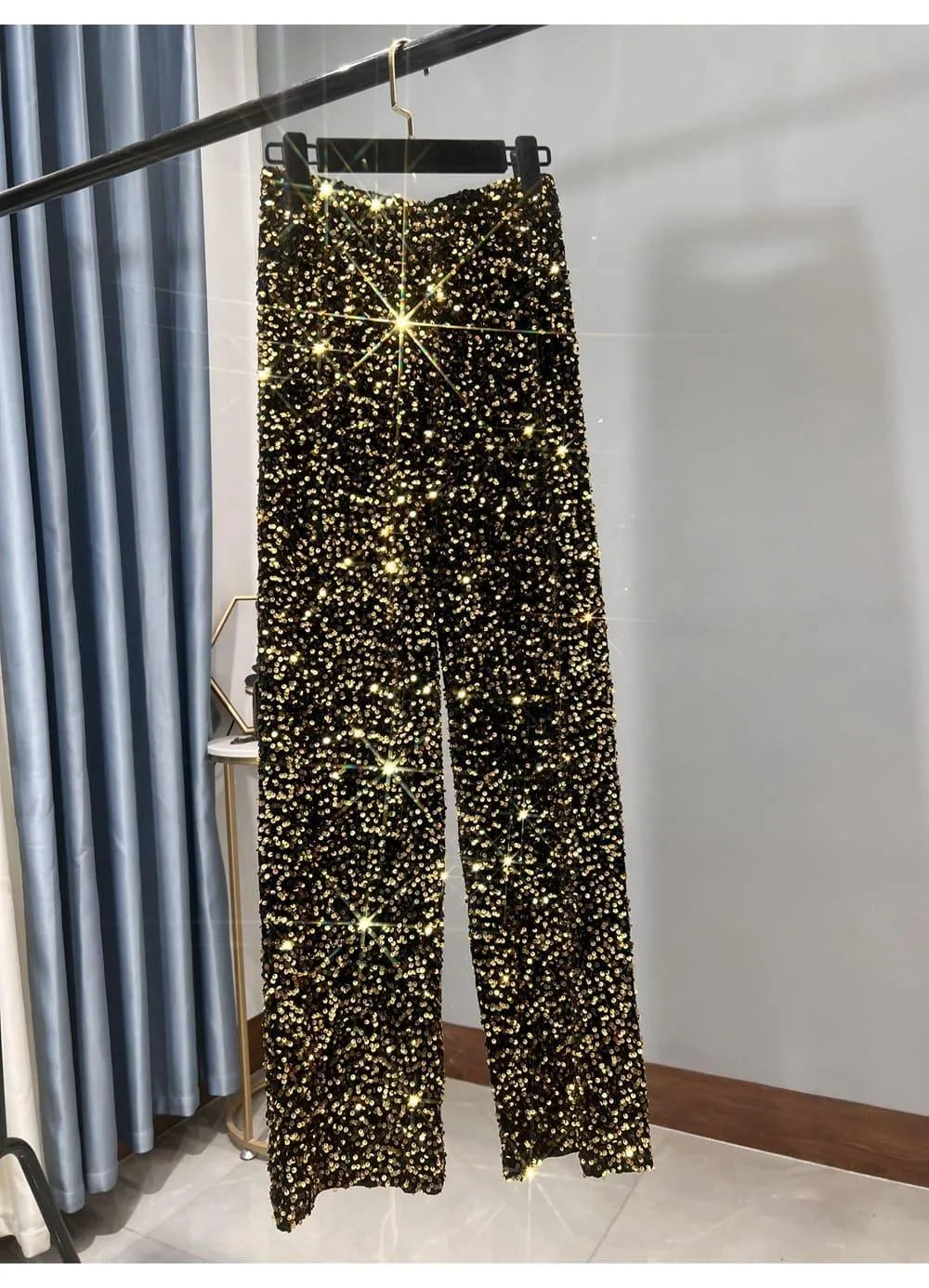 Drune | Weite Sonnenhose mit Pailletten