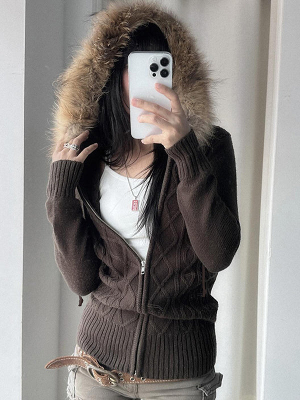 Drune | Farbe Vintage Twist und Fellnahtjacke