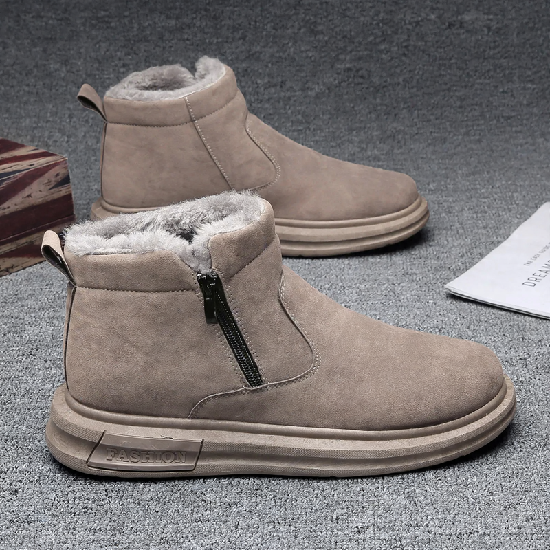 Gefütterte Herren-Schneestiefel zum Hineinschlüpfen