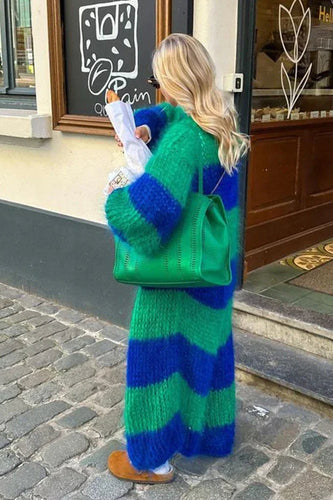 Drune | Cozy oversized striped knit cardigan