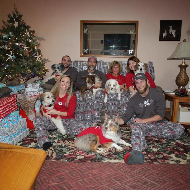 Weihnachts-Familien-Schlafanzug-Set, Baumwollmischung