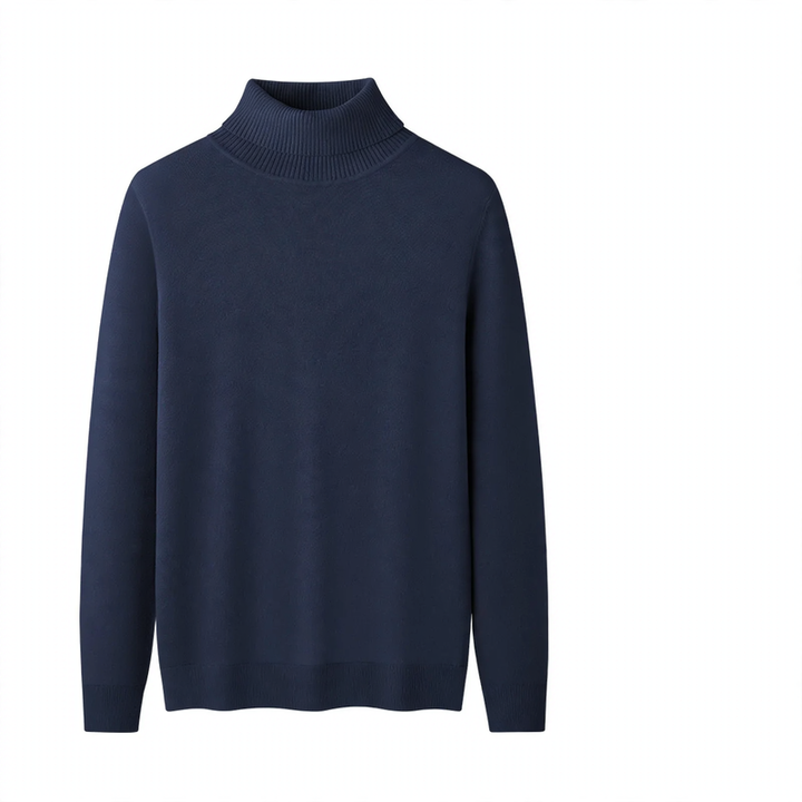 Hochwertiger Herren-Rollkragenpullover aus Modal-Wollmischung