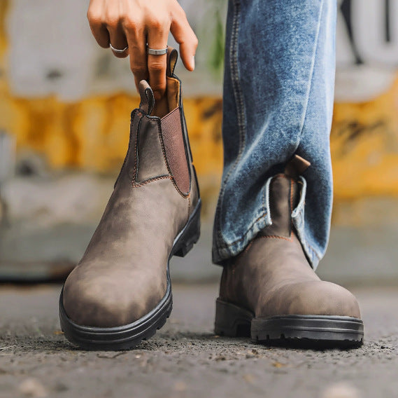 Herren-Chelsea-Stiefel, britischer Stil, rutschfest