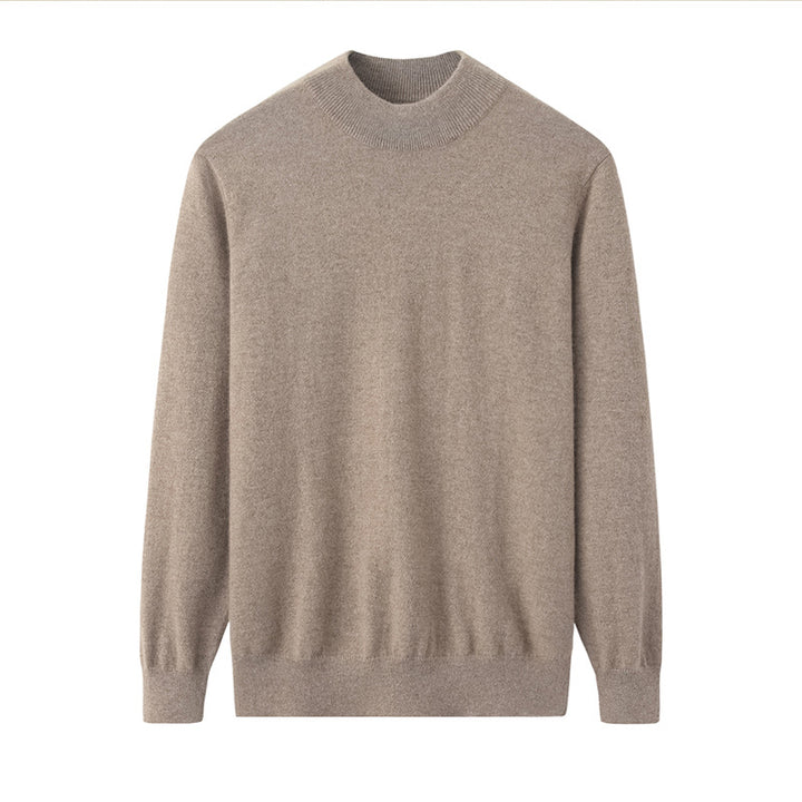 Herren-Kaschmirpullover, Stehkragen, locker geschnitten