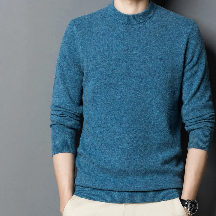 Herren-Wollpullover, Rundhals, dick, große Größen