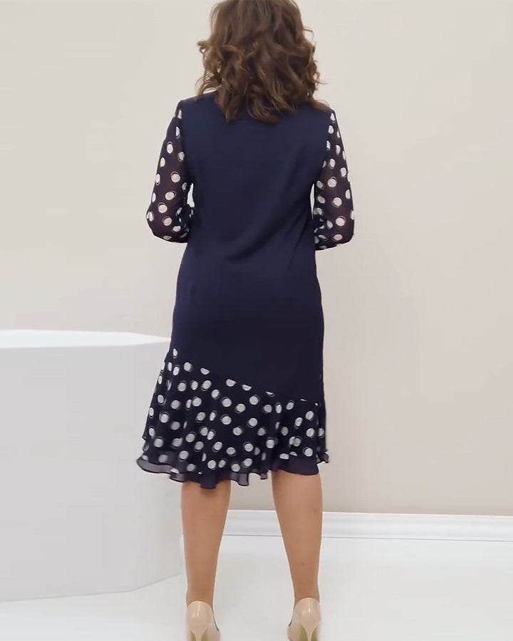 Drune | Rundhals Langarm Polka Dot