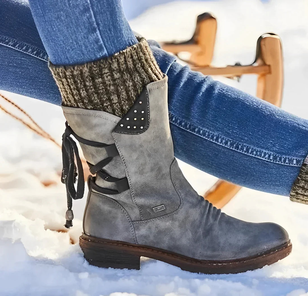 Drune | Damen Winter Orthopädische Unterstützung Wolle Warme Stiefel