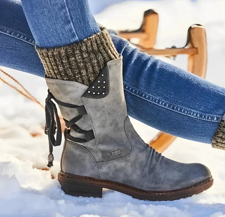 Drune | Damen Winter Orthopädische Unterstützung Wolle Warme Stiefel
