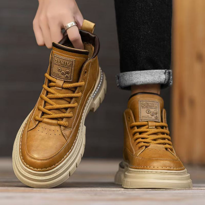 Herren-Stiefel im Vintage-Stil, rutschfest