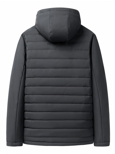 Drune | Stylische Winterjacke für Männer - Warme, wattierte Fleecejacke mit Kapuze