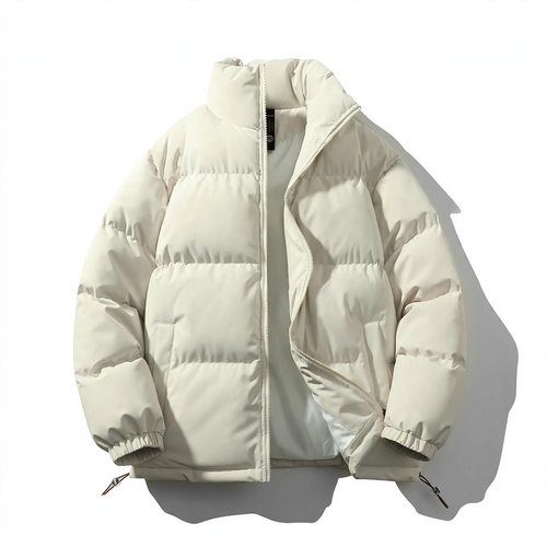 Gefütterte Herren-Steppjacke mit Stehkragen