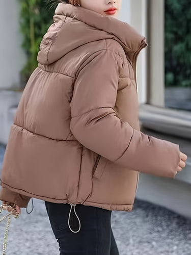 Drune | kurze Puffer-Winterjacke mit Kapuze für Damen - Perfekt für Winter
